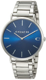 Coach Charles Blue Dial Silver Steel Strap Watch for Men - 14602429