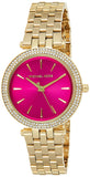 Michael Kors Darci Pink Dial Gold Steel Strap Watch for Women - MK3444