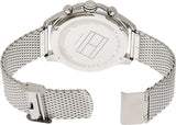 Tommy Hilfiger Dean Chronograph White Dial Silver Mesh Bracelet Watch for Men - 1791277