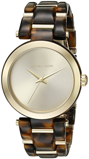 Michael Kors Delray Gold Dial Two Tone Steel Strap Watch for Women - MK4314