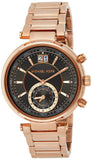 Michael Kors Sawyer Rose Gold Dial Rose Gold Steel Strap Watch for Women - MK6226