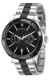 Maserati Circuito Chronograph Black Dial Two Tone Steel Strap Watch For Men - R8873627003