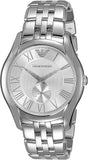 Emporio Armani Classic Quartz Silver Dial Silver Steel Strap Watch For Men - AR1788