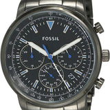 Fossil Goodwin Chrono Analog Black Dial Grey Steel Strap Watch for Men - FS5518