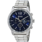 Hugo Boss Professional Chronograph Blue Dial Silver Steel Strap Watch for Men - 1513527