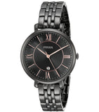 Fossil Jacqueline Black Dial Black Mesh Bracelet Watch for Women - ES3614