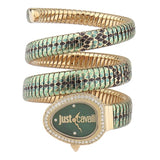 Just Cavalli Doppio Green Dial Multicolor Steel Strap Watch for Women - JC1L163M0055