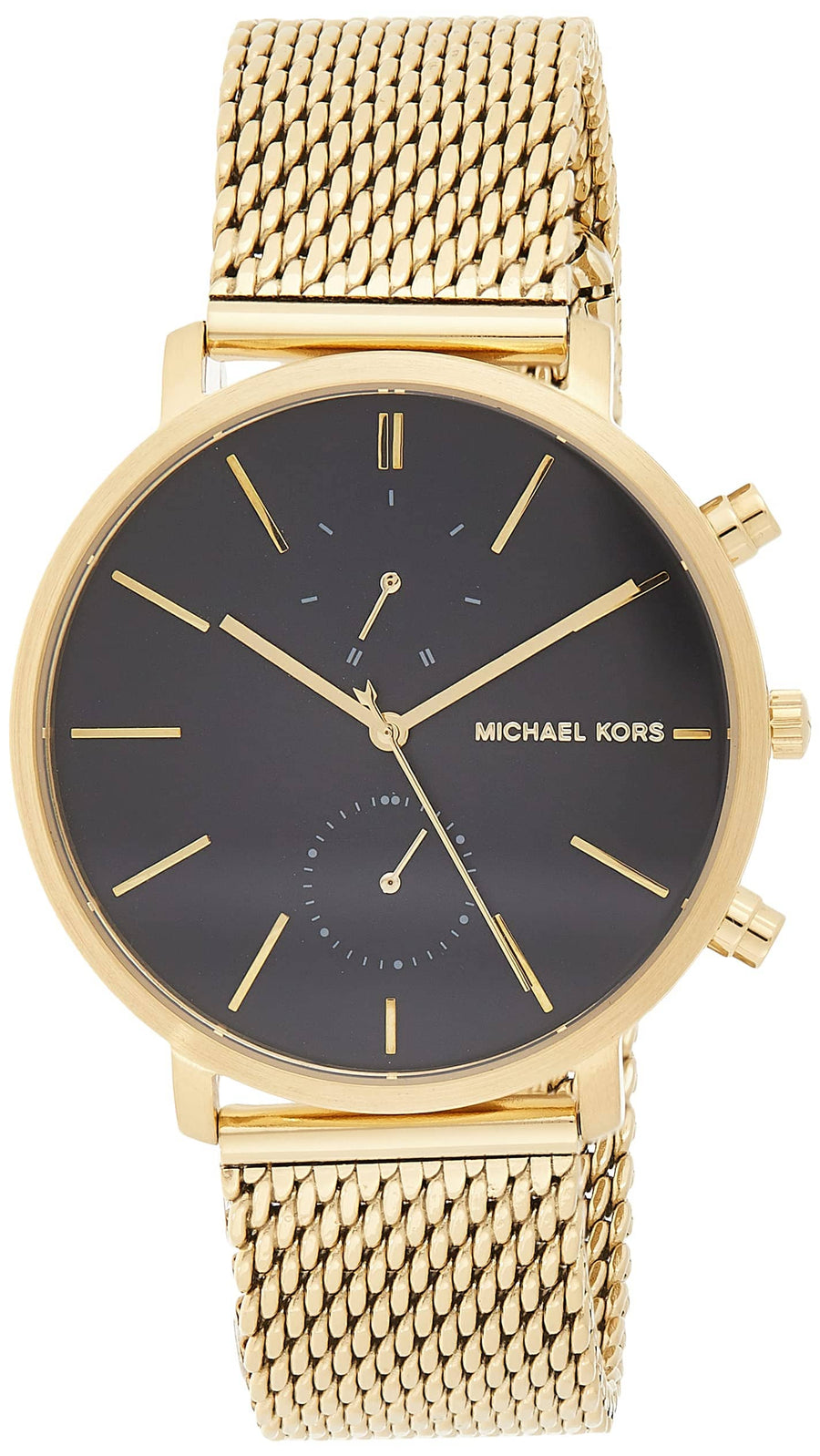 Michael Kors Jaryn Black Dial Gold Steel Strap Watch for Men - MK8503