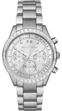 Michael Kors Brinkley Diamonds Silver Dial Silver Steel Strap Watch for Women - MK6186