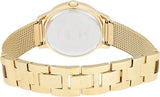 Guess Chelsea Crystals Mother of Pearl White Dial Gold Mesh Bracelet Watch For Women - W0647L7