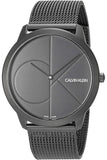 Calvin Klein Minimal Black Dial Black Mesh Bracelet Watch for Men - K3M5145X