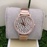 Michael Kors Portia Quartz Silver Dial Rose Gold Steel Strap Watch For Women - MK3887