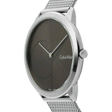 Calvin Klein Minimal Black Dial Silver Mesh Bracelet Watch for Women - K3M22123