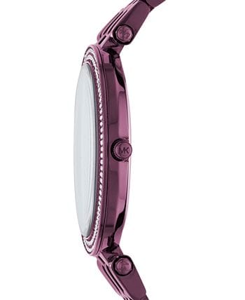 Michael Kors Darci Black Dial Purple Steel Strap Watch for Women - MK3554