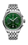 Breitling Premier B01 Chronograph 42 Green Dial Silver Steel Strap Watch for Men - AB0145371L1A1