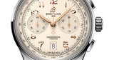 Breitling Premier B01 Chronograph 42 White Dial Brown Leather Strap Watch for Men - AB0145211G1P1