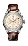 Breitling Premier B01 Chronograph 42 White Dial Brown Leather Strap Watch for Men - AB0145211G1P1