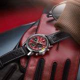 Breitling Top Time B01 Chevrolet Corvette Red Dial Black Leather Strap Watch for Men - AB01761A1K1X1