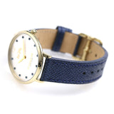 Coach Slim Easton Silver Dial Blue Leather Strap Watch for Women - 14502687