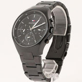 Tommy Hilfiger Justin Chronograph Black Dial Black Steel Strap Watch For Men - 1792055