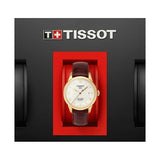 Tissot Le Locle Automatic Ivory Dial Brown Leather Strap Watch For Men - T41.5.413.73