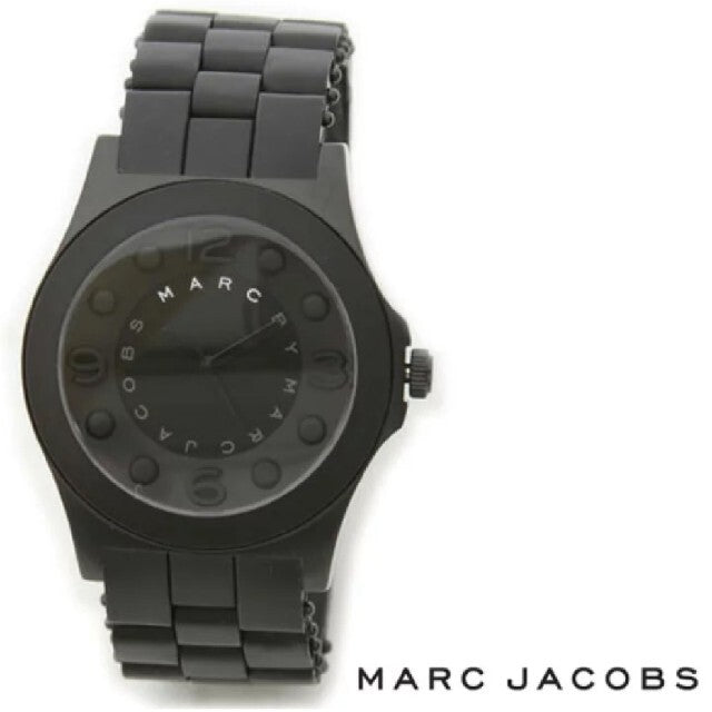 Marc Jacobs Pelly Black Dial Black Silicone Strap Watch for Women - MBM2531