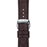 Tissot Gentleman Powermatic 80 Silicium Silver Dial Brown Leather Strap Watch For Men - T127.407.16.031.01