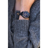 Fossil Boyfriend Sport Chronograph Blue Dial Blue Leather Strap Watch for Women - ES4113