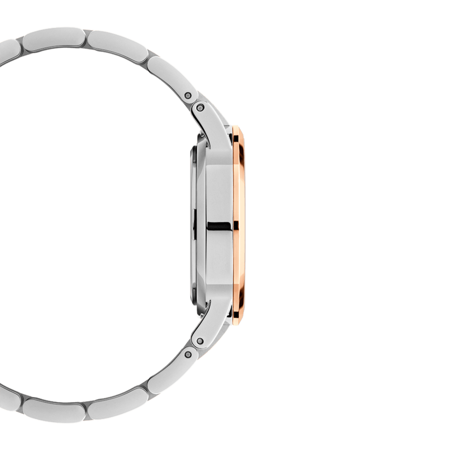 Daniel Wellington Iconic Link Lumine 28mm Rose Gold Silver White Watch For Womens - DW00100358