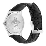 Gucci G-Timeless Moonphase Black Dial Black Leather Strap Watch For Men - YA1264045