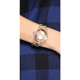 Marc Jacobs Henry Gold Skeleton Dial Gold Stainless Steel Strap Watch for Women - MBM3263