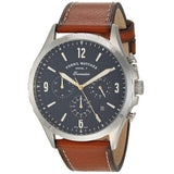 Fossil Forrester Chronograph Blue Dial Brown Leather Strap Watch for Men -  S5607