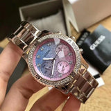 Guess Confetti Multicolored Dial Silver Steel Strap Watch For Women - W0774L1