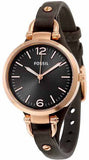 Fossil Georgia Smoke Grey Dial Grey Leather Strap Watch for Women - ES3077