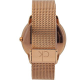 Calvin Klein Minimal White Dial Rose Gold Mesh Bracelet Watch for Men - K3M21626