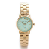 Marc Jacobs Baker Mint Green Dial Gold Stainless Steel Strap Watch for Women - MBM3284