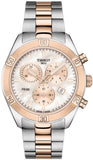 Tissot PR 100 Sport Chic Chronograph Mother of Pearl Dial Two Tone Steel Strap Watch for Women - T101.917.22.151.00