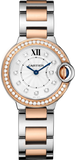 Cartier Ballon Bleu De Cartier Diamonds Mother of Pearl Dial Two Tone Steel Strap Watch for Women - W3BB0025