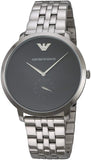 Emporio Armani Classic Quartz Black Dial Silver Steel Strap Watch For Men - AR11161