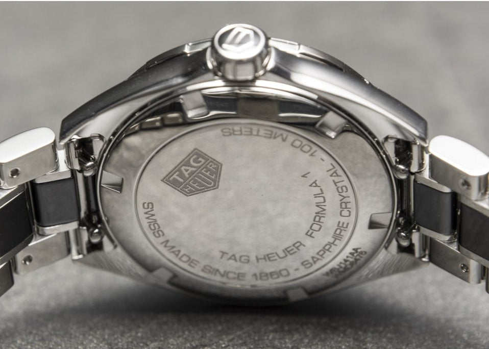 Tag Heuer Formula 1 watch back detail