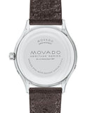 Movado Heritage Moonphase Blue Dial Brown Leather Strap Watch For Women - 3650009