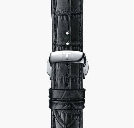 Tissot Chemin Des Tourelles Powermatic 80 Black Dial Black Leather Strap Watch For Men - T099.407.16.058.00