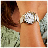 Tommy Hilfiger Ari Diamonds White Dial Cream Leather Strap Watch for Women - 1781982