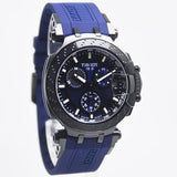 Tissot T Race Chronograph Blue Dial Blue Silicon Strap Watch For Men - T115.417.37.041.00