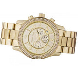 Michael Kors Runway Gold Dial Gold Steel Strap Watch for Women - MK5575