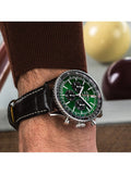 Breitling Navitimer B01 Chronograph 46 Green Dial Black Leather Strap Watch for Men - AB0137241L1P1