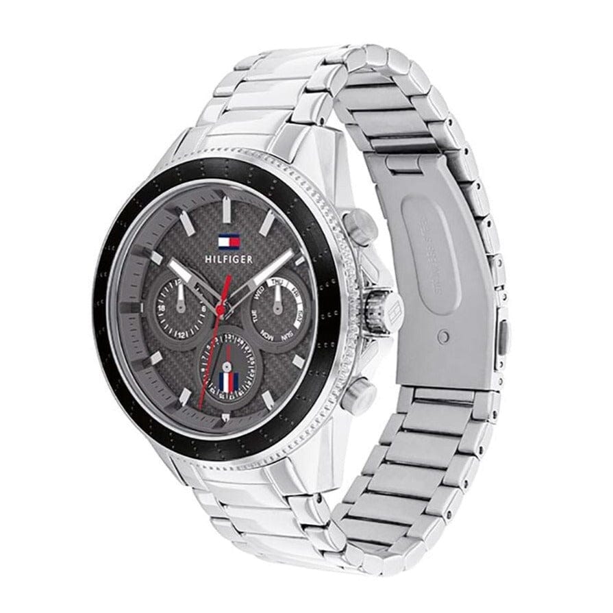 Tommy Hilfiger Aiden Chronograph Grey Dial Silver Steel Strap Watch For Men - 1791857