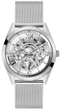 Guess Tailor Multifunction Silver Dial Silver Mesh Bracelet Watch for Men - GW0368G1