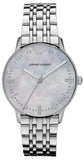 Emporio Armani Classic Quartz Mother of Pearl Dial Silver Steel Strap Watch For Women - AR1602