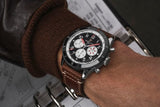 Breitling Super Avi B04 Chronograph GMT 46 Mosquito Black Dial Brown Leather Strap Watch for Men - YB04451A1B1X1